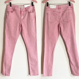 NWT Cato Pink Mid Rise Skinny Jeans Size 6